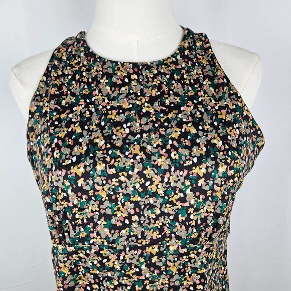 PrAna Jewel Lake Dress Sz Medium Floral Green Knit Athleisure - Picture 5 of 11